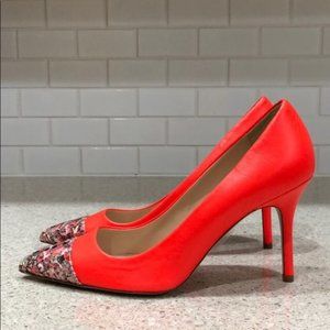 J.Crew Collection Elsie Glitter Heels Size 7 Gold Sparkle Pumps Wedding Evening